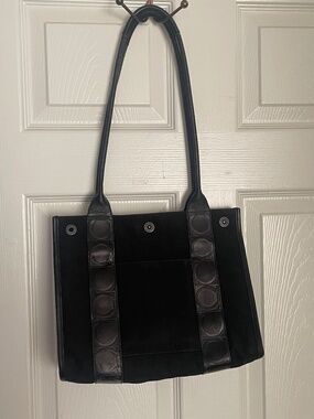 Vintage Ferragamo Canvas & Leather Tote | Gancini Straps